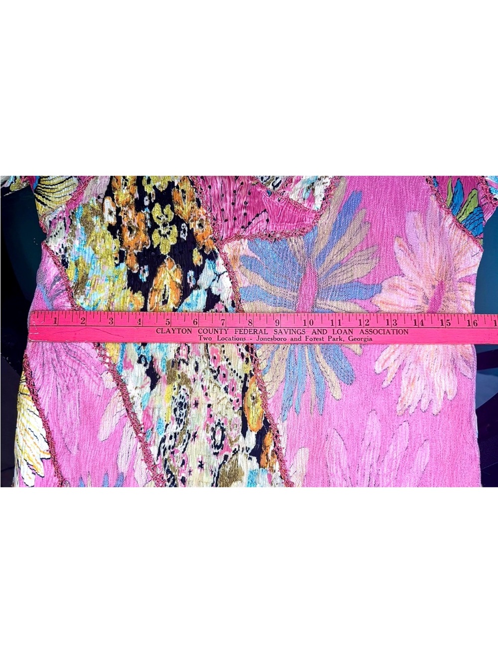 🌸ALBERTO MAKALI🌸 GEO CRINKLE SEQUIN CROCHET STRETCH PLUNGE NECK LONG SLEEVE TOP - Picture 14 of 16
